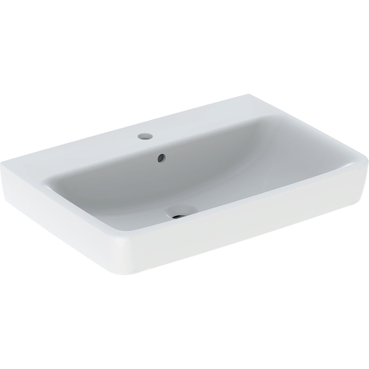 Lavabo Geberit Renova Plan 70 cm avec trop plein et trou de robinetterie - GEBERIT 501.644.00.1 