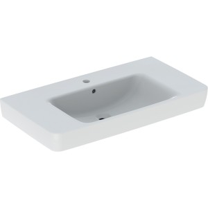 Lavabo Geberit Renova Plan 90 cm avc trop plein et trou de robi avc plage de dép - GEBERIT 501.702.00.1 