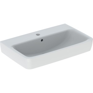 Lavabo Geberit Renova Compact 65 cm avec trop-plein avec trou de robinetterie - GEBERIT 501.714.00.1 