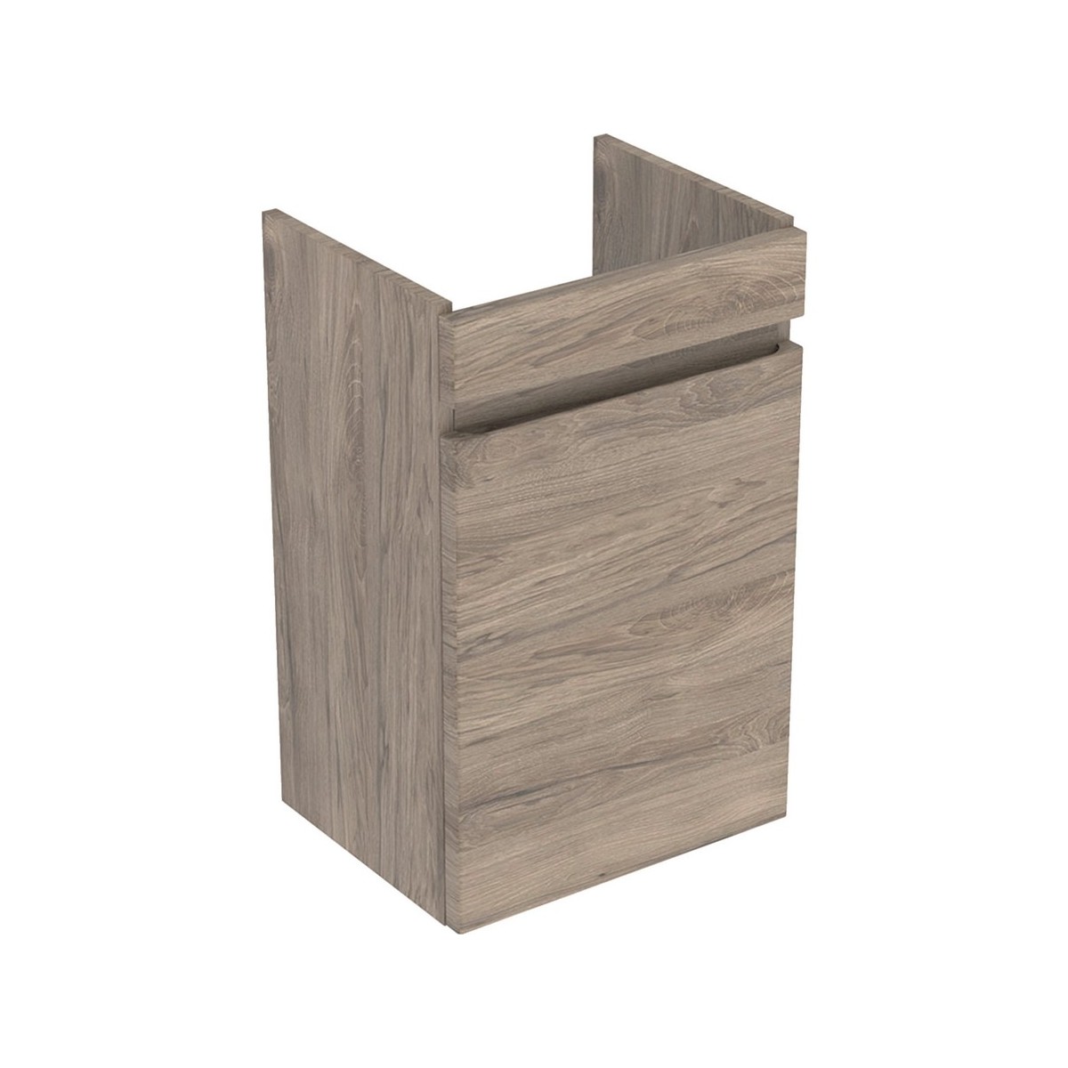 Meuble sous lave-mains 45 cm Geberit Renova Plan 1 porte Noyer Carya - GEBERIT 501.902.JR.1 