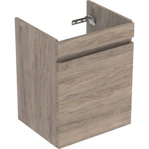Meuble sous lavabo 55 cm Geberit Renova Plan 1T 1T à l'anglaise Noyer Carya - GEBERIT 501.904.JR.1 