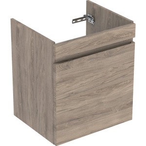 Meuble sous lavabo 65 cm Geberit Renova Plan 1T 1T à l'anglaise Noyer Carya - GEBERIT 501.906.JR.1 