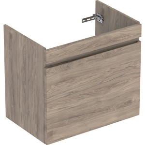 Meuble sous lavabo 70 cm Geberit Renova Plan 1T 1T à l'anglaise Noyer Carya - GEBERIT 501.907.JR.1 