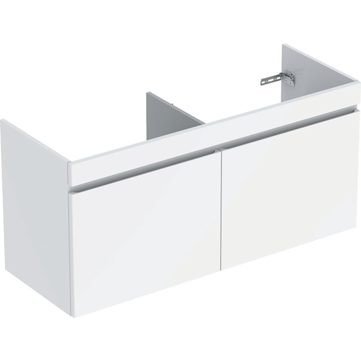 Meuble sous lavabo 2 cuves 130 cm Geberit Renova Plan 1T 1T à l'angl Blanc br - GEBERIT 501.912.01.1 