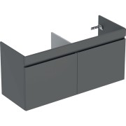 Meuble sous lavabo 2 cuves 130 cm Geberit Renova Plan 1T 1T à l'angl Gris vel - GEBERIT 501.912.JK.1 