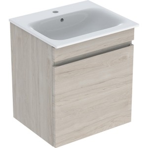 Pack lav slim 60 cm avc mbl Geberit Renova Plan 1T 1T à l'angl. Noyer carya cl. - GEBERIT 501.915.00.1 