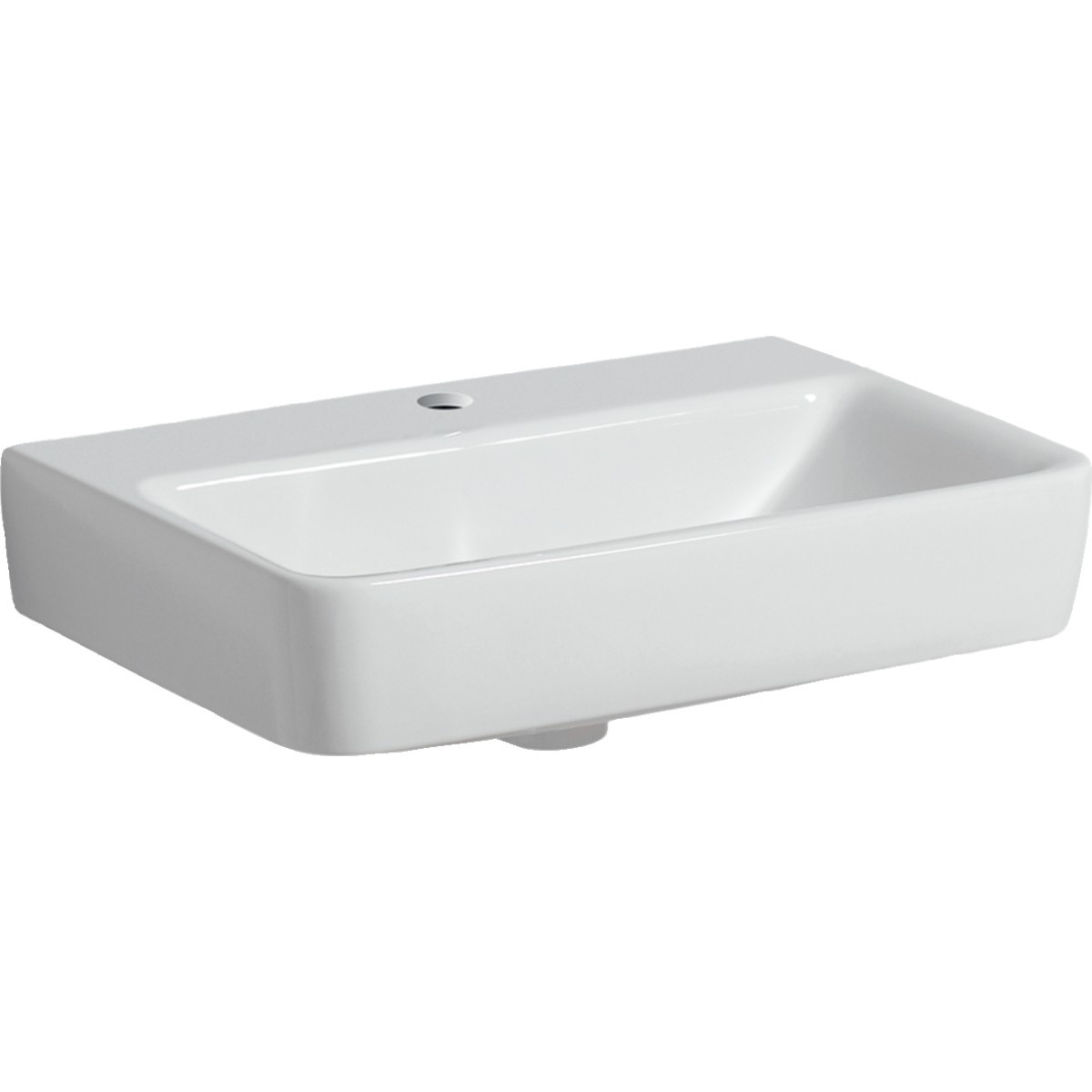 Lavabo Geberit Renova Compact 55 cm sans trop-plein avec trou de robinetterie - GEBERIT 502.998.00.1 