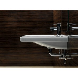 Lavabo Geberit Renova Comfort Square adapté PMR 60x55cm Blc - GEBERIT 128660000 