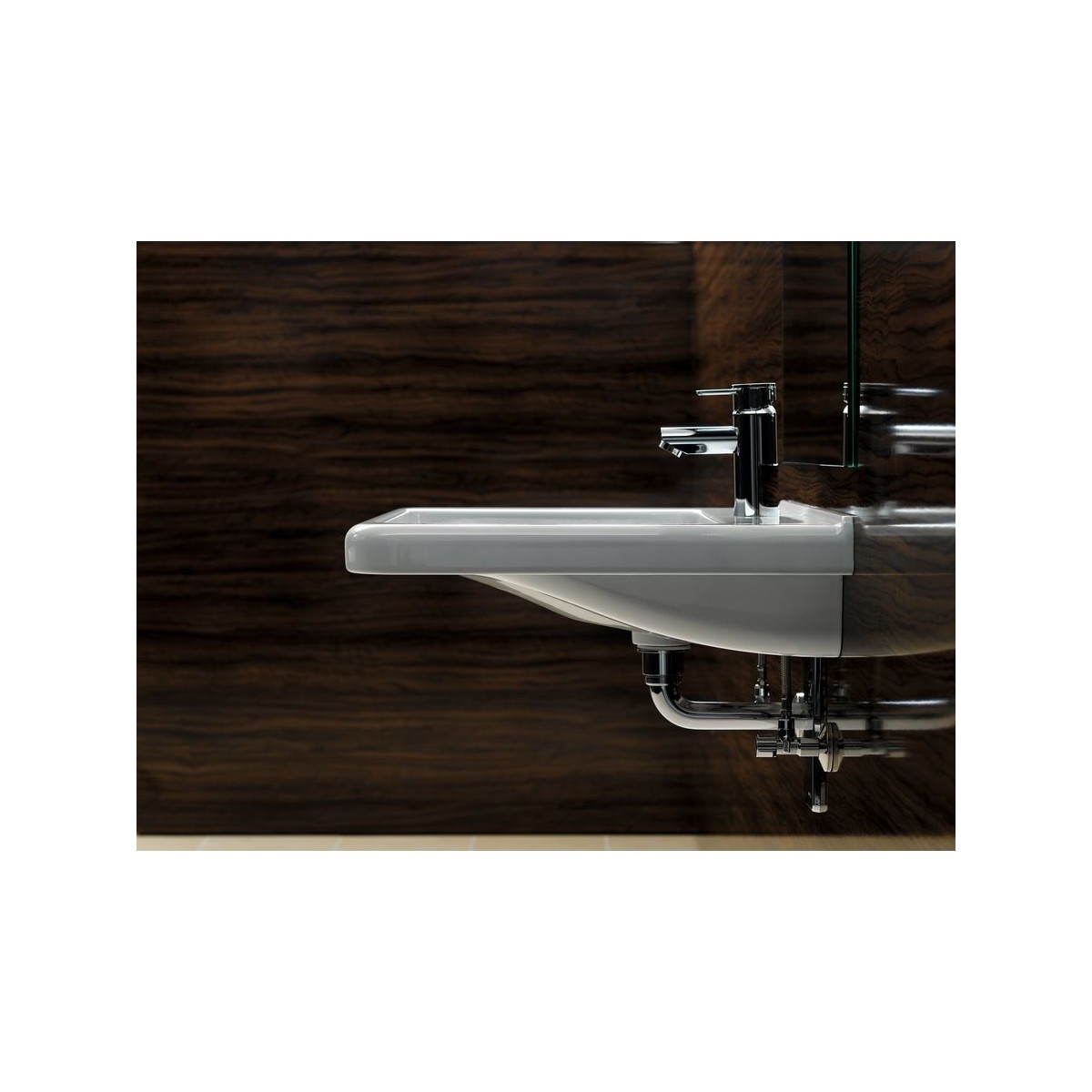 Lavabo Geberit Renova Comfort Square adapté PMR 60x55cm ss trop-plein Blc - GEBERIT 128662000 
