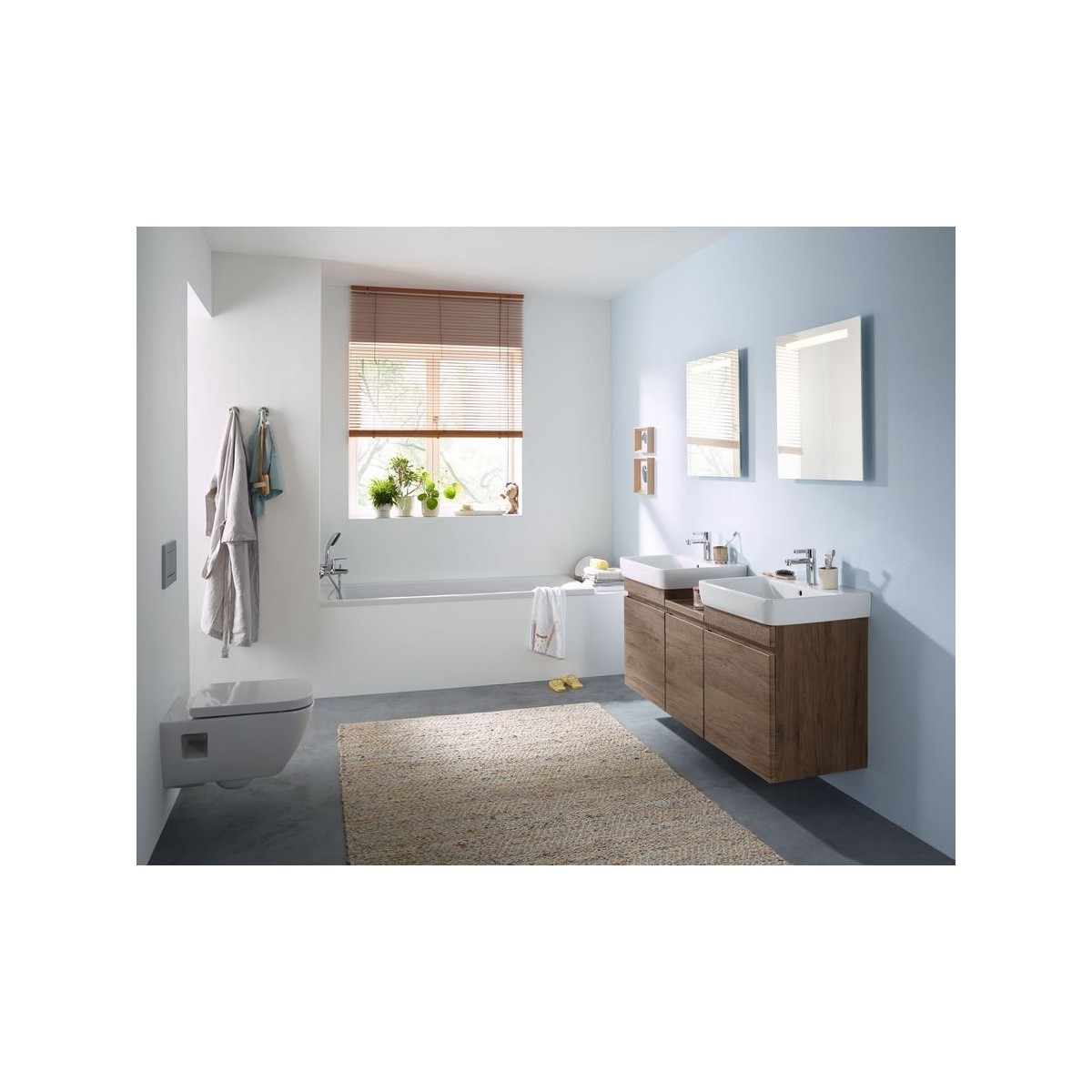 Cuvette WC susp. Geberit Renova Plan semi-carénée Rimfree 54cm Blc - GEBERIT 500.378.01.1 