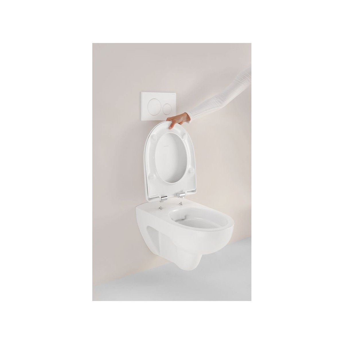 Pack WC susp Geberit Renova 54cm Rimfree abat ral et déclips blc - GEBERIT 500.801.00.1 