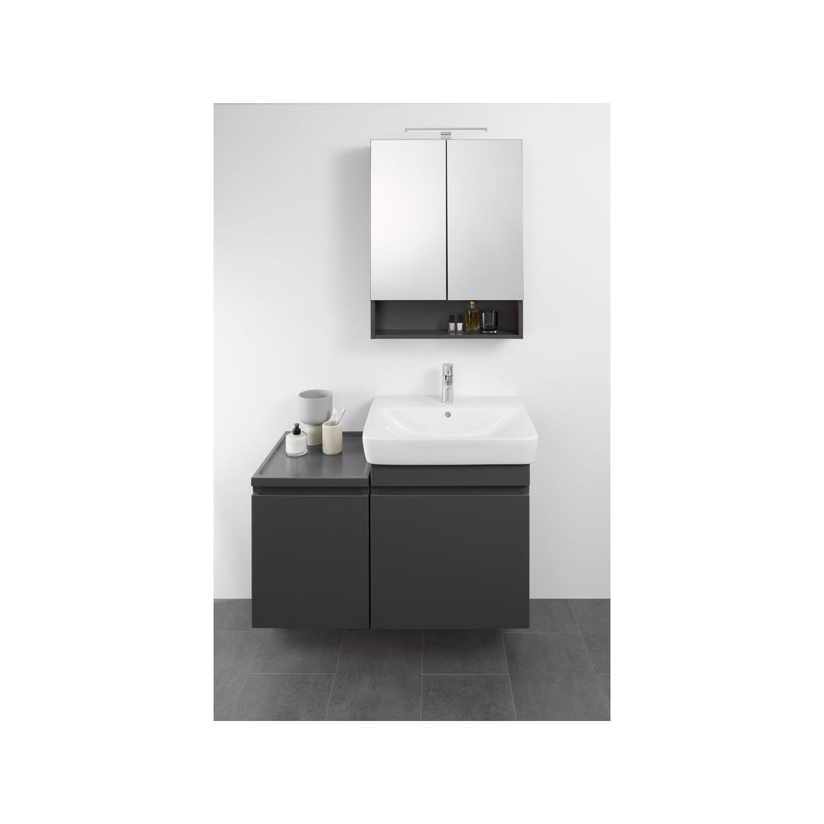 Lavabo Geberit Renova Plan 60 cm avec trop plein et trou de robinetterie - GEBERIT 501.636.00.1 