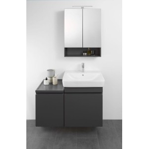 Lavabo Geberit Renova Plan 60 cm avec trop plein et trou de robinetterie - GEBERIT 501.636.00.1 