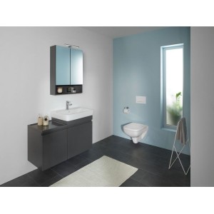 Meuble sous lavabo 60 cm Geberit Renova Plan 1 tiroir 1 tiroir à l'angl Gris vel - GEBERIT 501.905.JK.1 