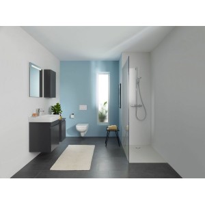 Armoire haute compacte Geberit Renova Plan 1 porte Gris velouté - GEBERIT 501.920.JK.1 