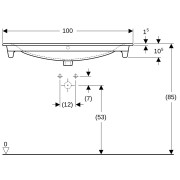 Lavabo pour meuble Geberit Renova Plan 100x48cm Blc - GEBERIT 122200000 