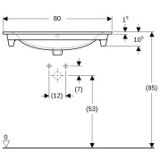 Lavabo pour meuble Geberit Renova Plan 80x48cm Blc - GEBERIT 122280000 