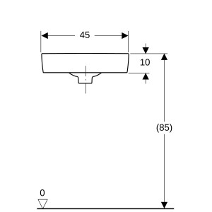 Lave-mains d'angle Geberit Renova Compact 45x39.5cm Trou rob. centre Blc - GEBERIT 276132000 