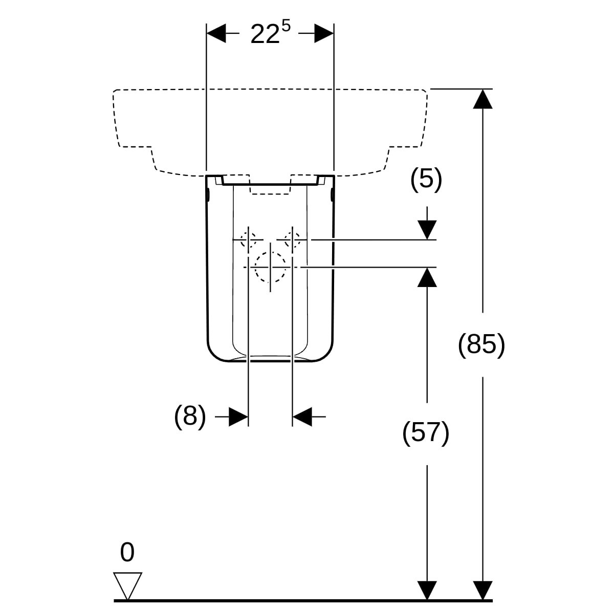 Cache-siphon Geberit Renova Plan pour lavabo blanc - GEBERIT 292110000 