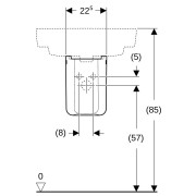 Cache-siphon Geberit Renova Plan pour lavabo blanc - GEBERIT 292110000 