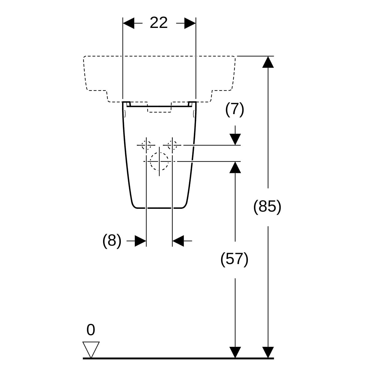 Cache-siphon Geberit Renova Plan pour lave-mains blanc - GEBERIT 292150000 