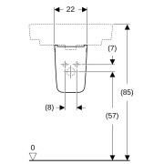 Cache-siphon Geberit Renova Compact blanc - GEBERIT 296250000 