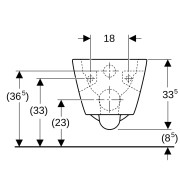 Cuvette WC susp. Geberit Renova Plan semi-carénée Rimfree 54cm Blc - GEBERIT 500.378.01.1 