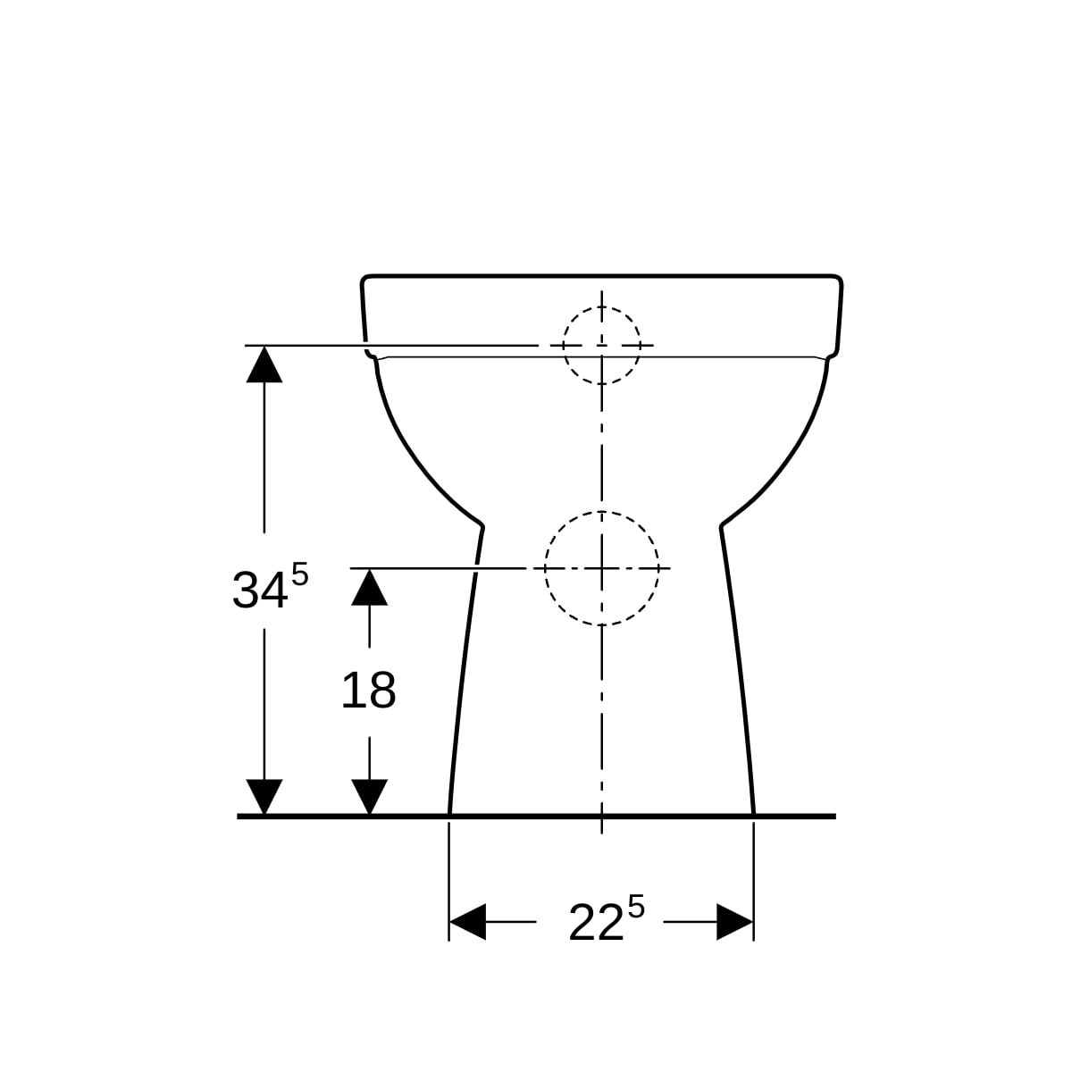 Cuvette WC au sol Geberit Renova SH semi-carénée Rimfree 49cm Blc - GEBERIT 500.480.01.2 