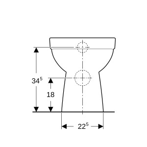 Cuvette WC au sol Geberit Renova SH semi-carénée Rimfree 49cm Blc - GEBERIT 500.480.01.2 