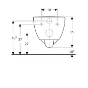 Cuvette WC susp. Geberit Renova Comfort 70cm rallongée semi-carénée Rimfree B - GEBERIT 500.693.01.1 