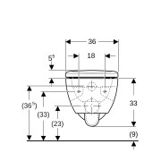 Pack WC susp Geberit Renova 53cm semi-caréné Rimfree abat ral et déclips blc - GEBERIT 500.800.00.1 
