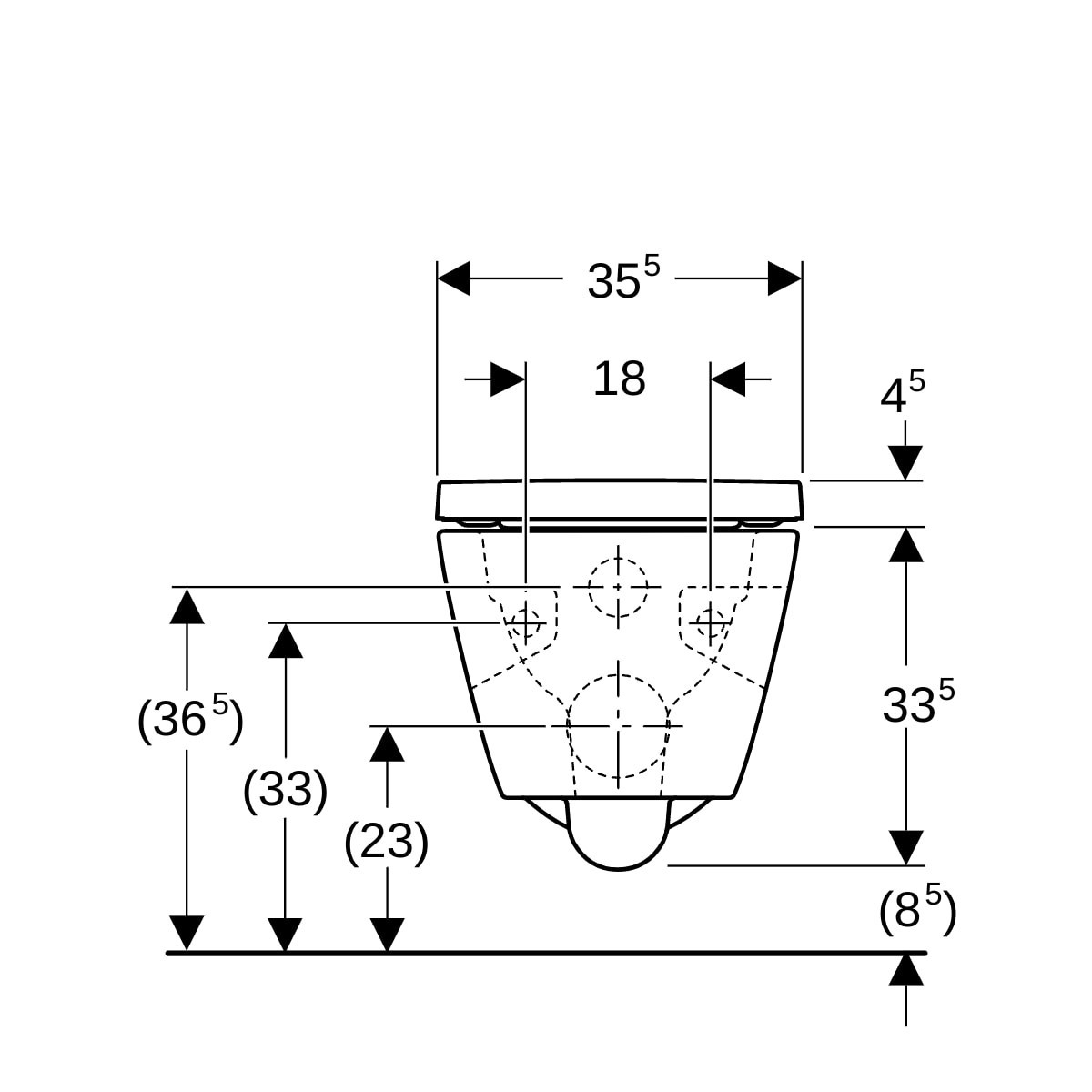 Pack WC susp Geberit Renova Plan semi-caréné RFree abat ral et déclips blc - GEBERIT 500.816.00.1 