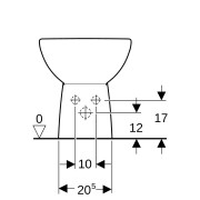 Bidet au sol Geberit Renova autoportant T 54cm - GEBERIT 501.438.00.1 