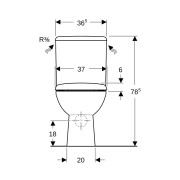 Pack WC au sol Renova SH Rimfree abat fermeture ral et déclips - GEBERIT 501.755.00.1 