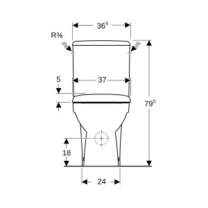 Pack WC au sol Renova Compact Multi Rimfree abat ral et déclips - GEBERIT 501.859.00.1 