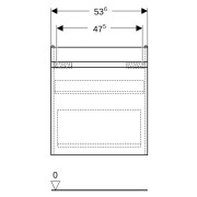 Meuble sous lavabo 60 cm Geberit Renova Plan 1 tiroir 1 tiroir à l'angl Blanc br - GEBERIT 501.905.01.1 