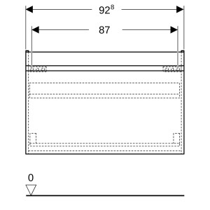 Meuble sous lavabo 100 cm Geberit Renova Plan 1T 1T à l'angl Noyer Carya clair - GEBERIT 501.911.00.1 