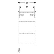 Armoire haute compacte Geberit Renova Plan 1 porte Noyer Carya clair - GEBERIT 501.920.00.1 