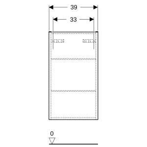 Armoire haute compacte Geberit Renova Plan 1 porte Noyer Carya clair - GEBERIT 501.920.00.1 