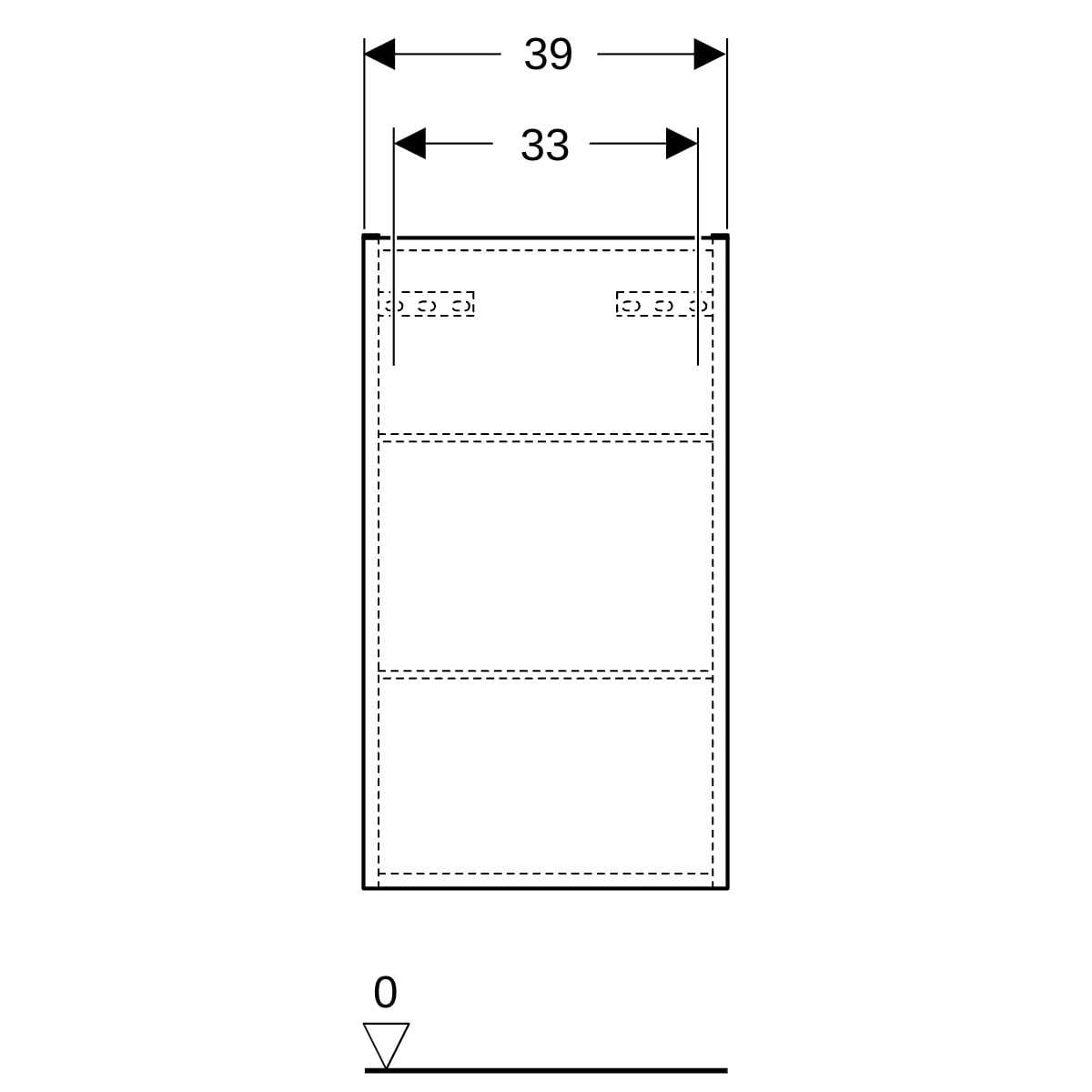 Armoire haute compacte Geberit Renova Plan 1 porte Blanc brillant - GEBERIT 501.920.01.1 