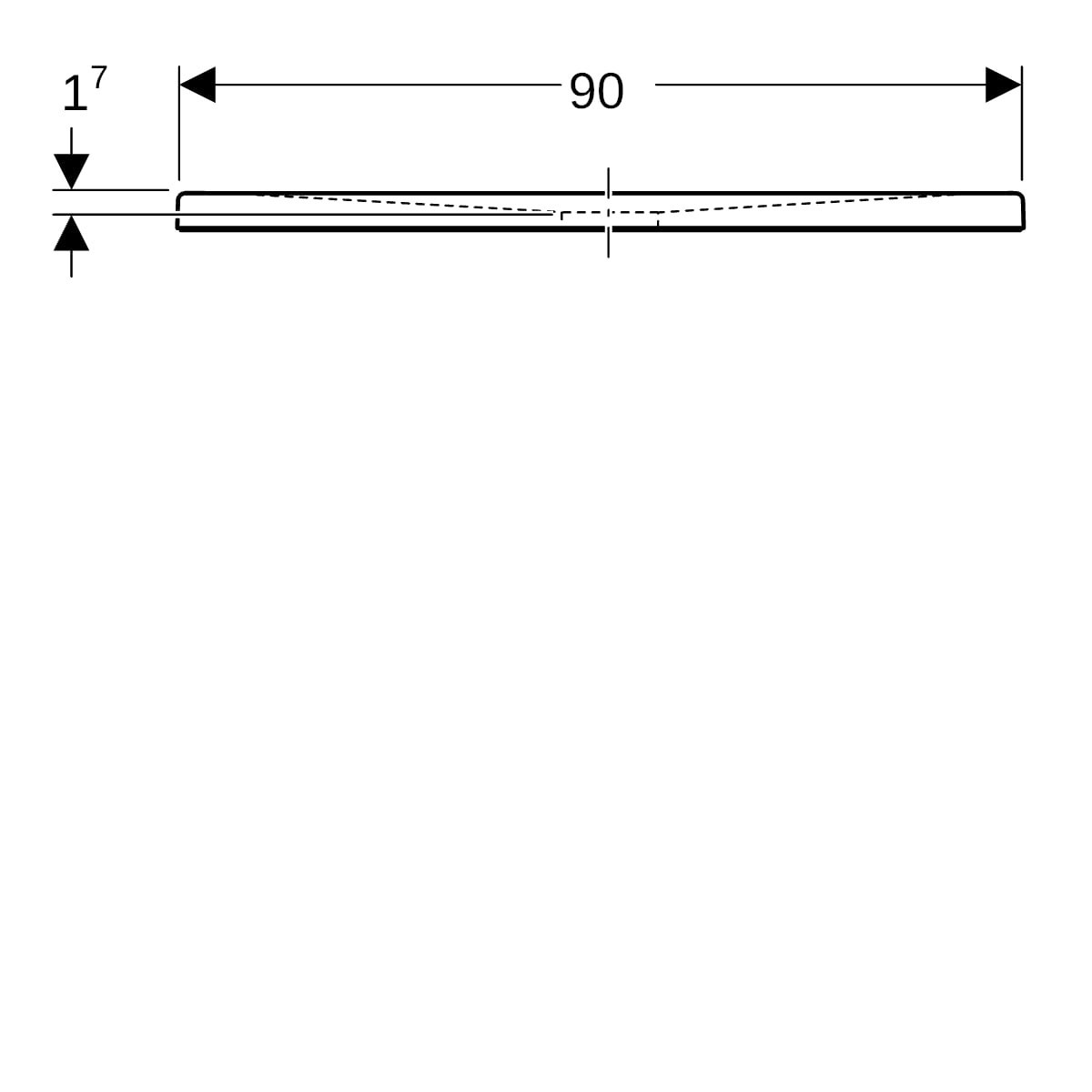 Rec de douche carré Geberit Renova Plan à poser à encastrer 90 x 90 cm Blc - GEBERIT 550.314.00.1 