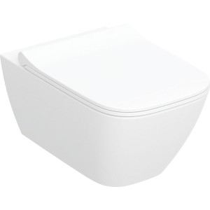 Pack WC susp Geberit Smyle Square caréné Rimfree abat ral et déclips non reco - GEBERIT 500.685.01.1 