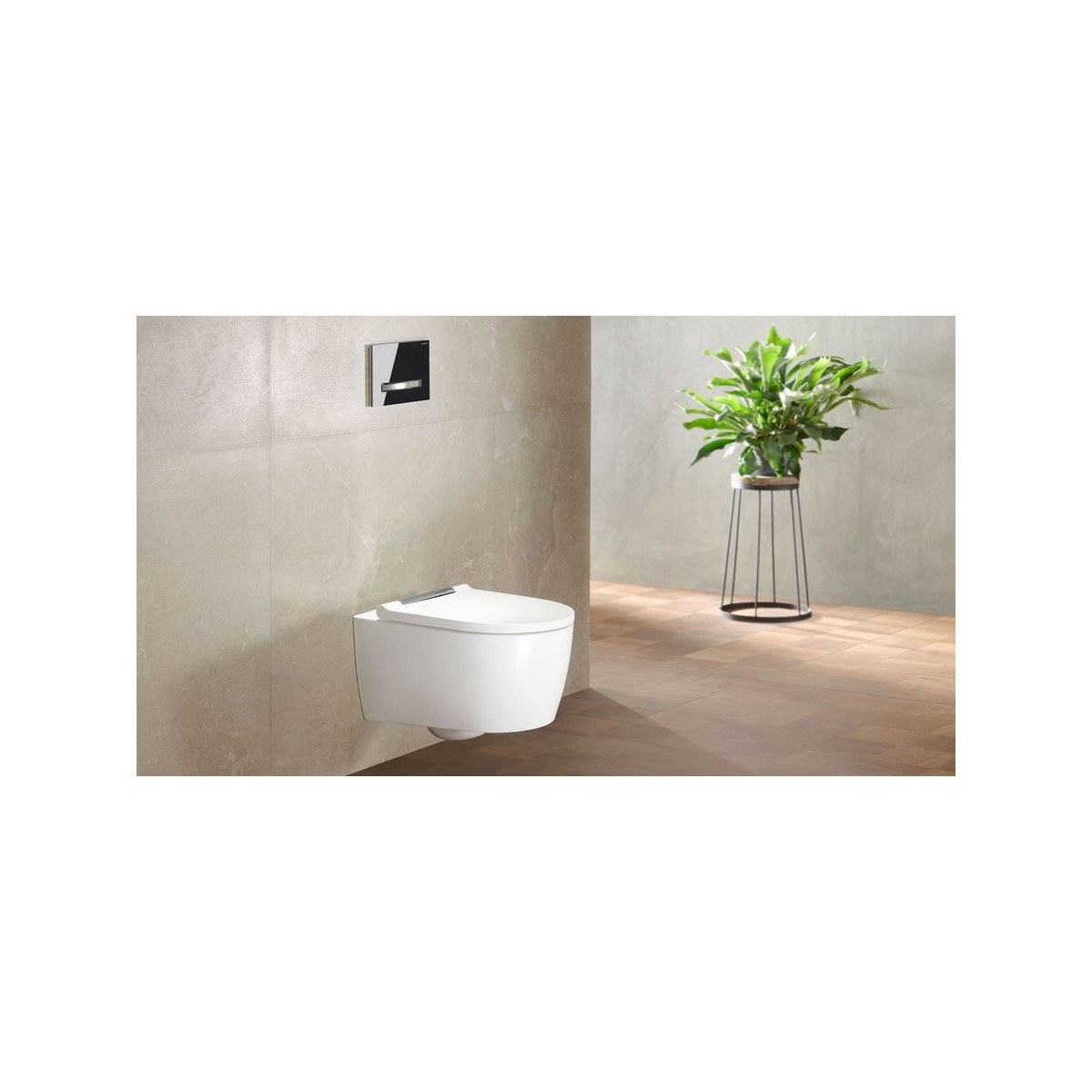 Pack WC susp Geberit ONE caréné TurboFlush abat ral et déclips KeraTect blc - GEBERIT 500.202.01.1 