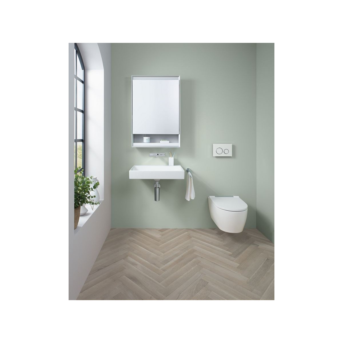 Pack WC susp Geberit ONE caréné TurboFlush ab ral déclips blc mat - GEBERIT 500.202.JT.1 