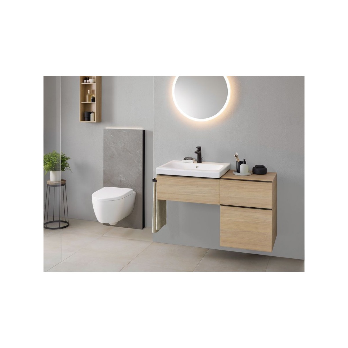 Pack WC susp Geberit iCon TurboFlush ab ferm ral déclip et verrou Blc mat - GEBERIT 503.046.JT.1 