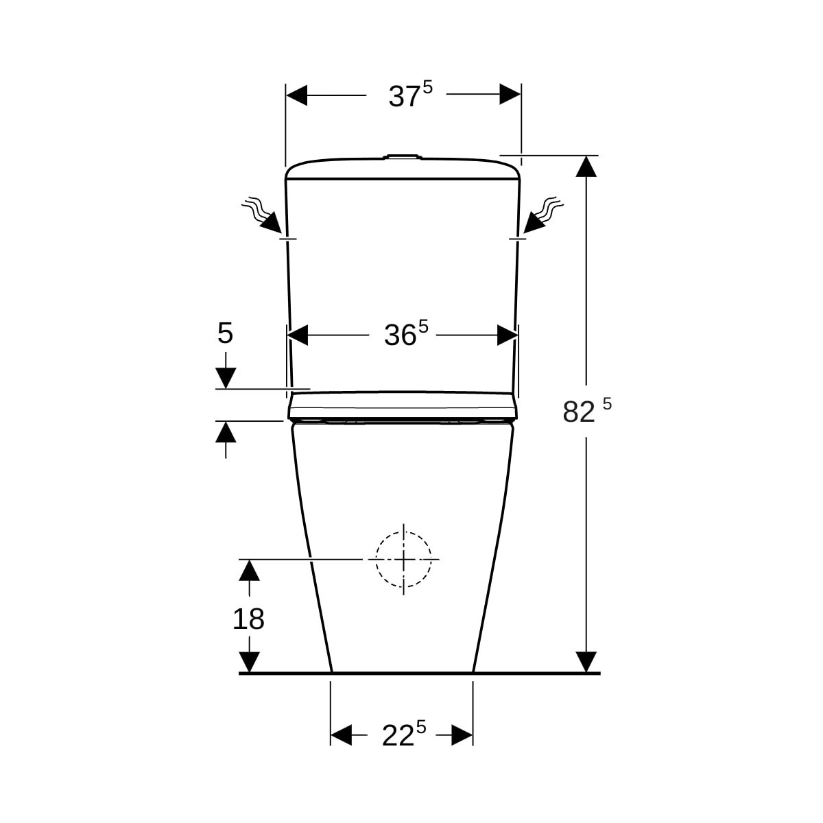 Pack WC au sol Geberit iCon Rimfree abat WC ral et déclips T 63.5cm blc - GEBERIT 500.821.00.1 