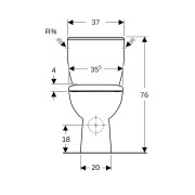 Pack WC au sol BASTIA SH Rimfree abat standard - GEBERIT 501.689.00.1 