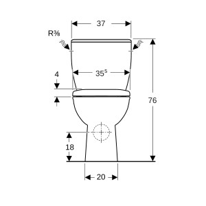 Pack WC au sol BASTIA SH Rimfree abat standard - GEBERIT 501.689.00.1 