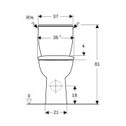 Pack WC au sol Geberit Bastia SH surélevé Rimfree abattant standard blc - GEBERIT 502.767.00.1 