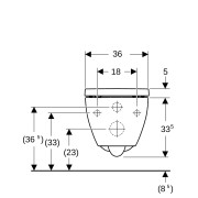 Pack WC susp Geberit Acanto caréné TurboFlush abat ral et déclips blc - GEBERIT 502.774.00.1 